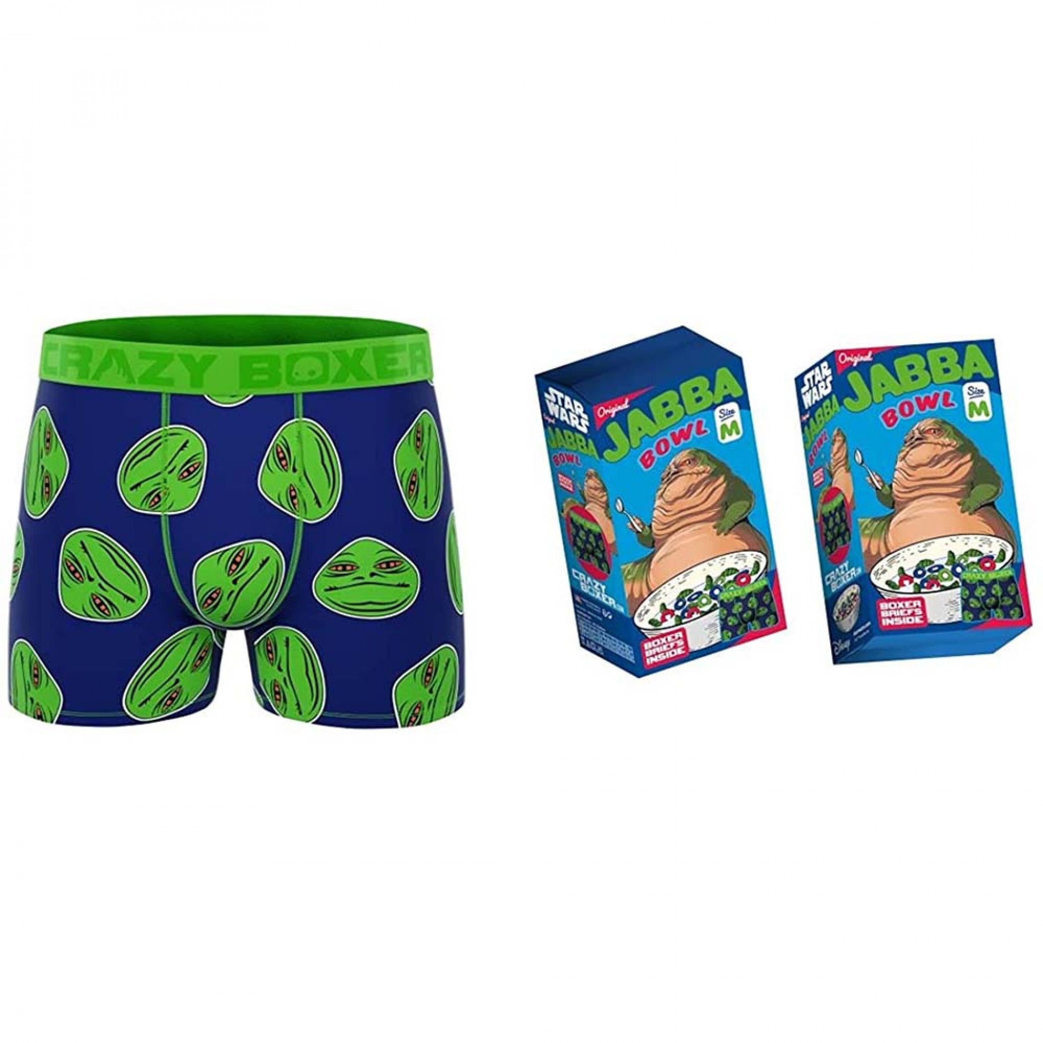 Crazy Boxers Star Wars Jabba The Hutt Boxer Briefs in Cereal Box