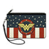 Wonder Woman Patriotic Large Zipper Wallet