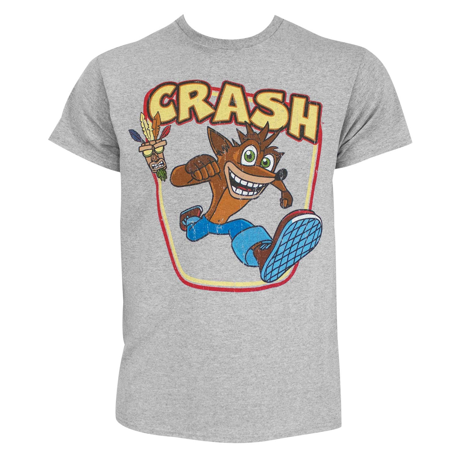 Crash Bandicoot Aku-Aku Grey Tee Shirt