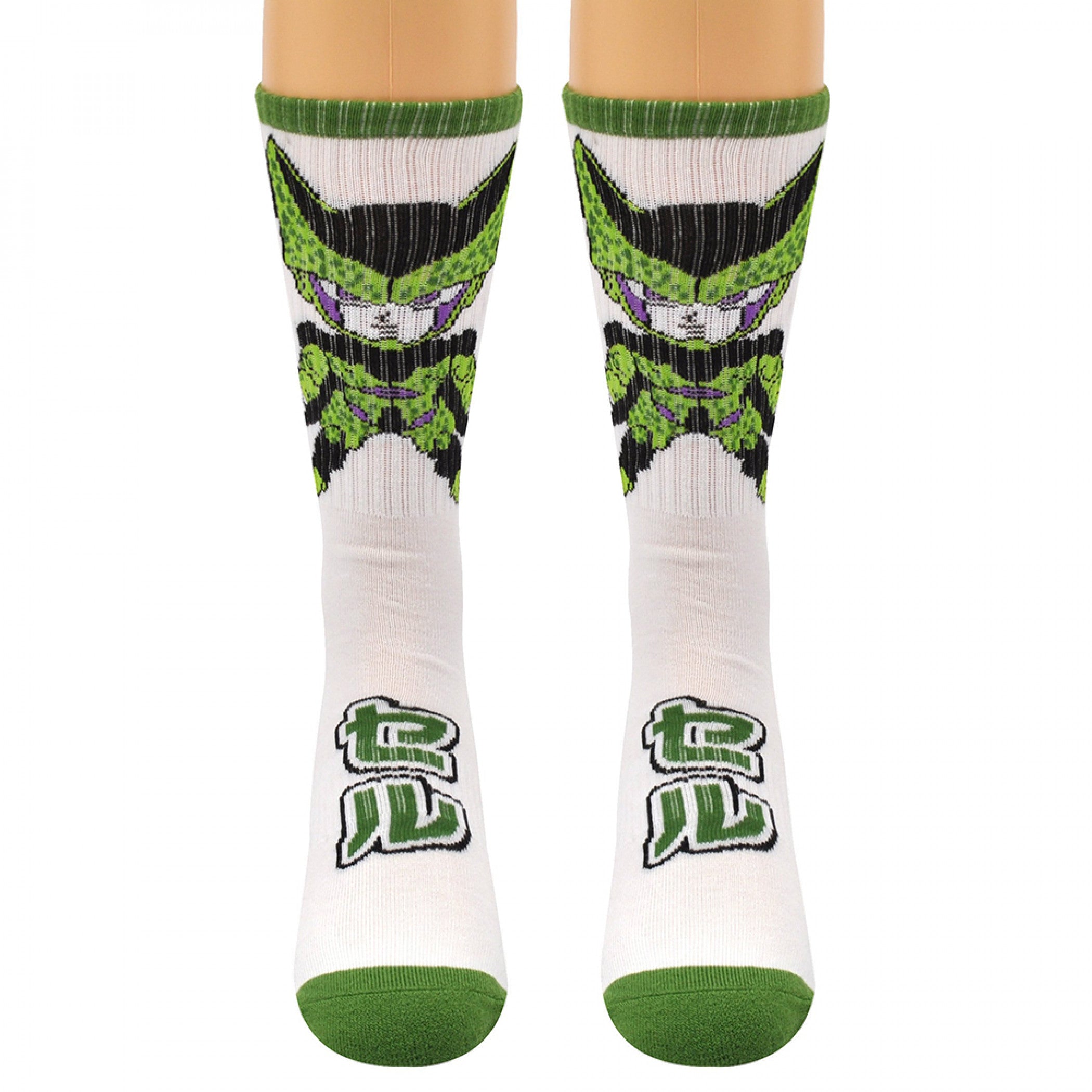 Dragon Ball Z Cell Character Chibi Athletic Crew Socks