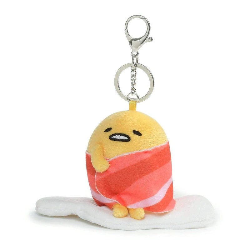 Gudetama the Lazy Egg w/ Bacon Blanket 3.5-Inch Plush Keychain