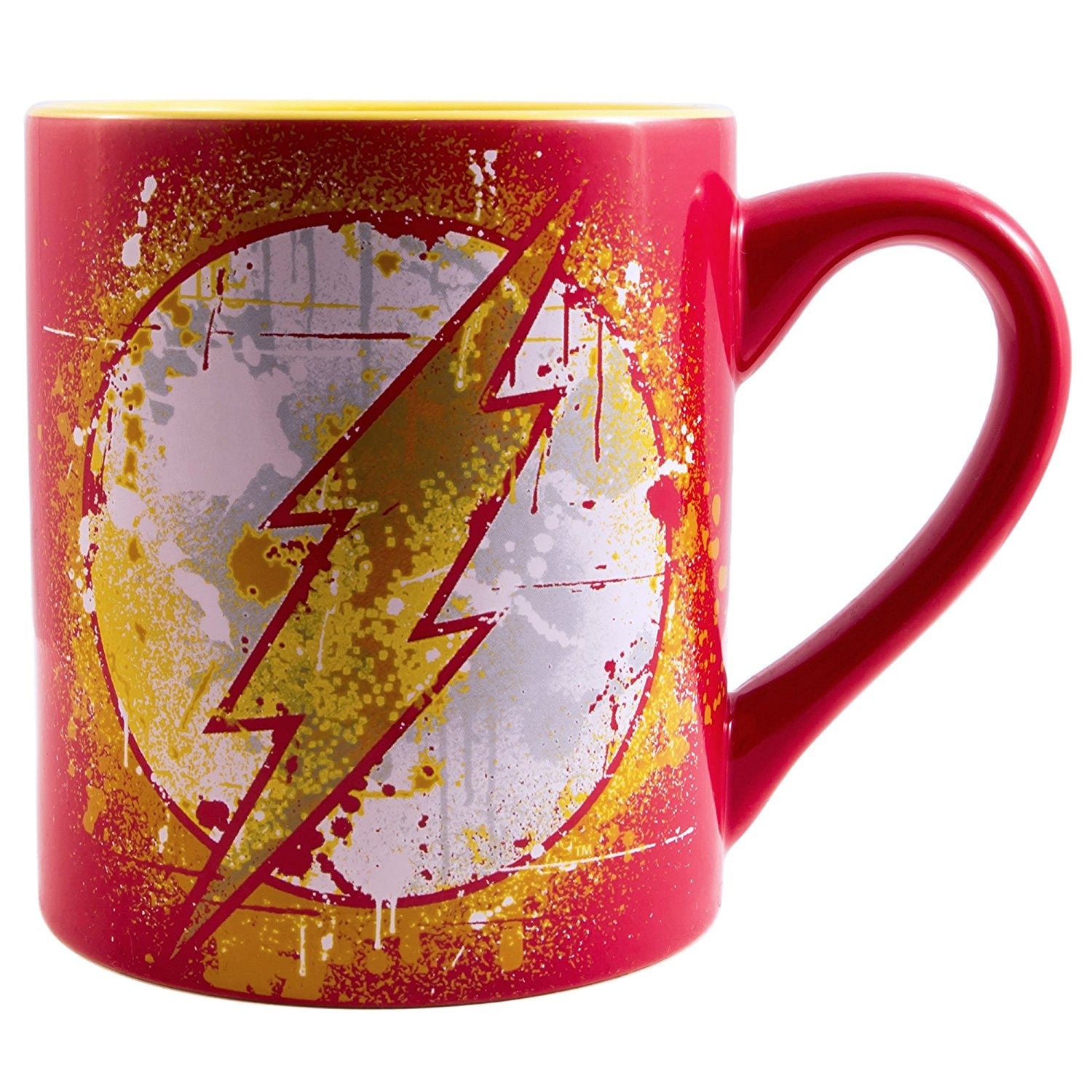 The Flash Paint Splatter 14oz Red Mug
