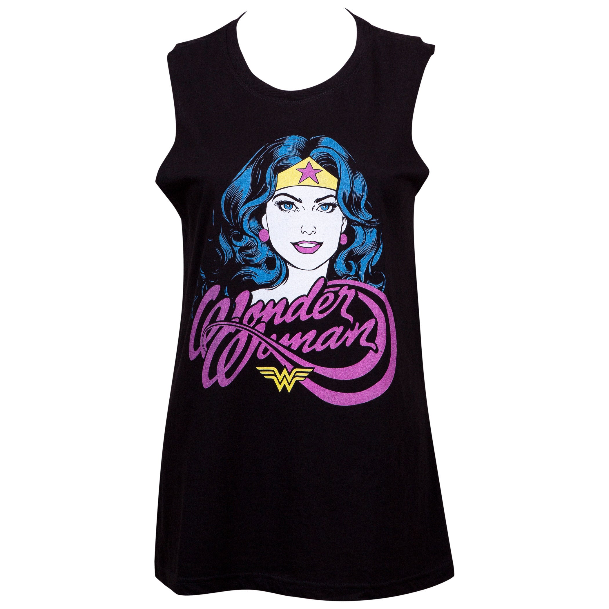 Wonder Woman Women's Black Venice Beach Tank Top