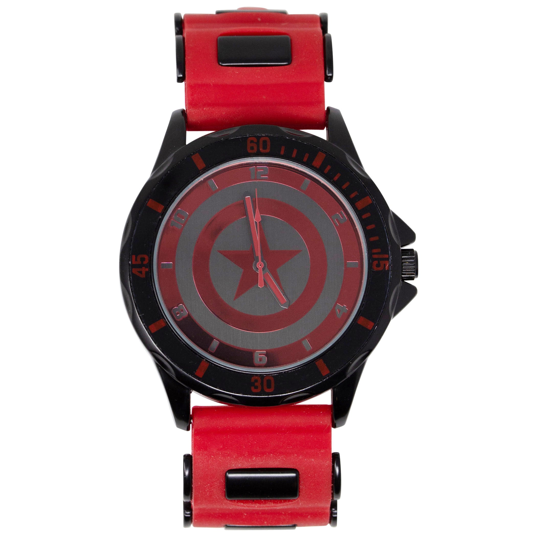 Captain America Red and Black Shield Watch