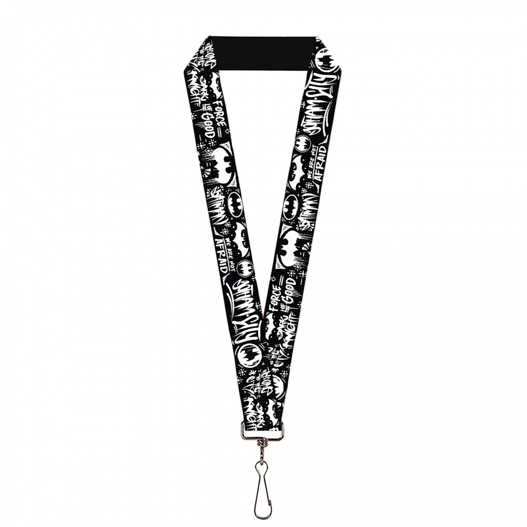 Batman Gotham City Graffiti Collage Lanyard