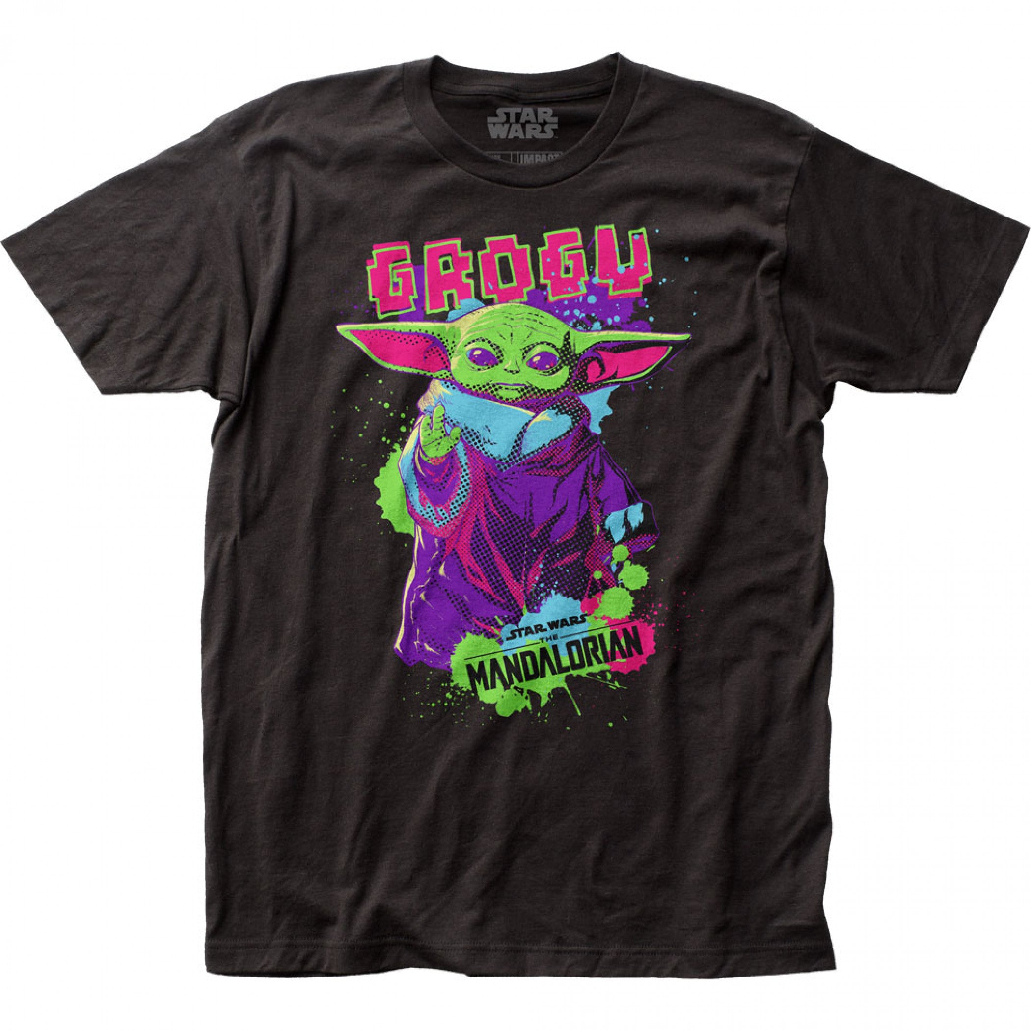 Star Wars The Mandalorian Neon Retro Styled Grogu The Child T-Shirt