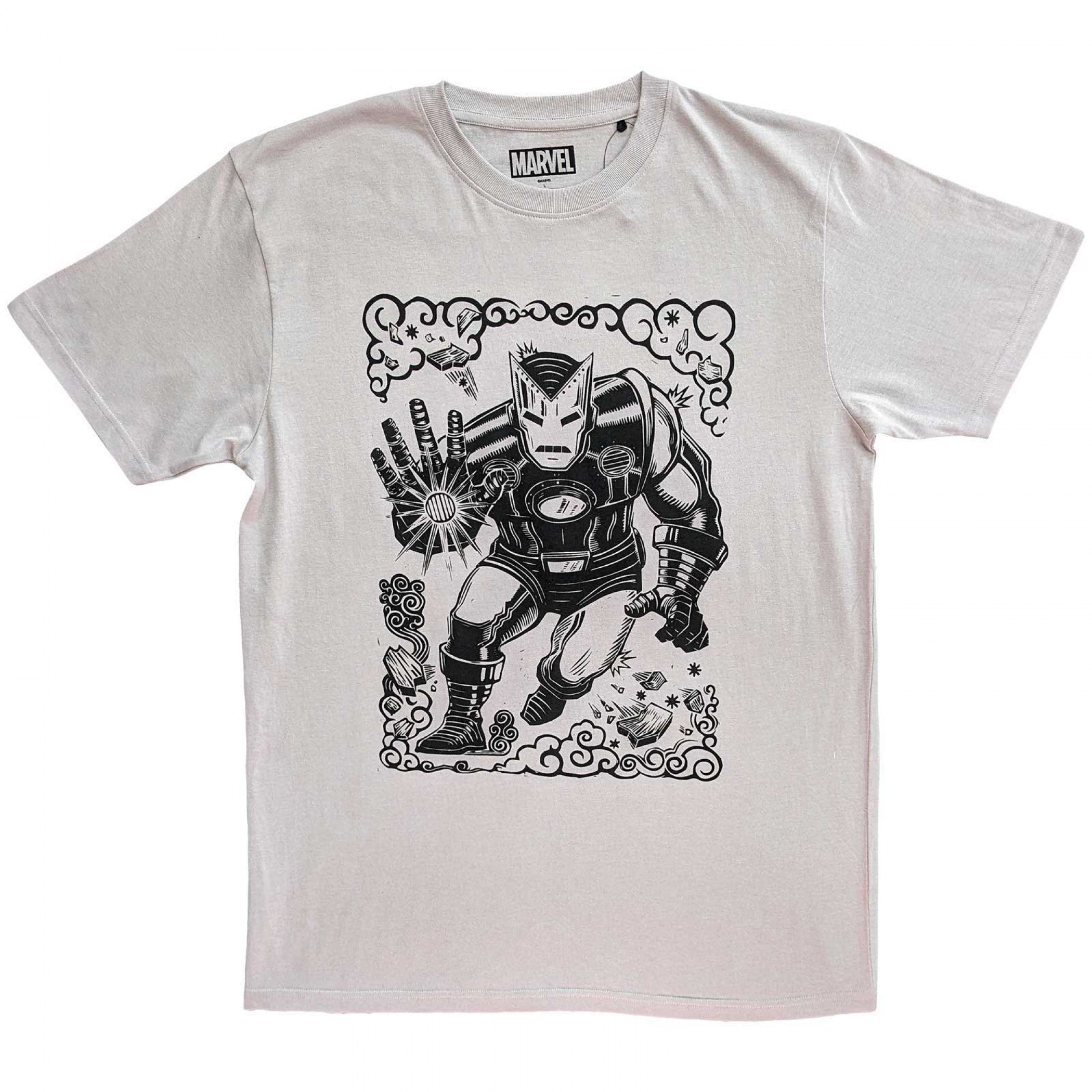 Iron Man Vintage Stamp Design T-Shirt