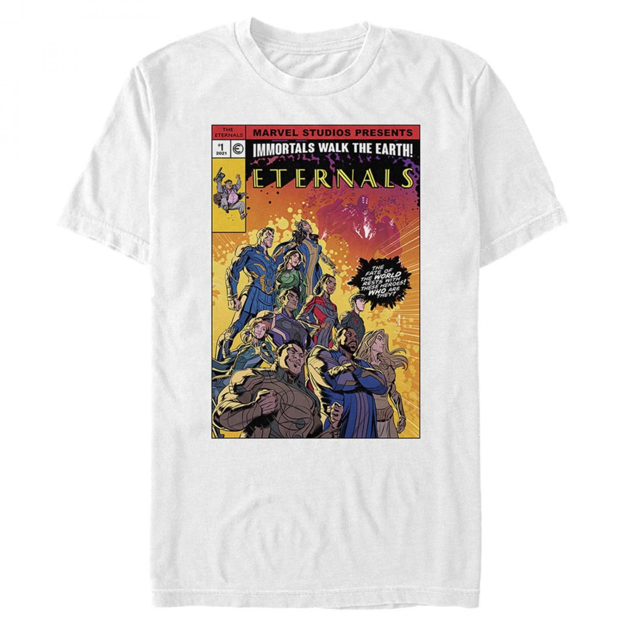 Marvel Comics The Eternals Comic Cover Style White T-Shirt