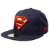 Superman Classic Symbol on Navy New Era 59Fifty Fitted Hat
