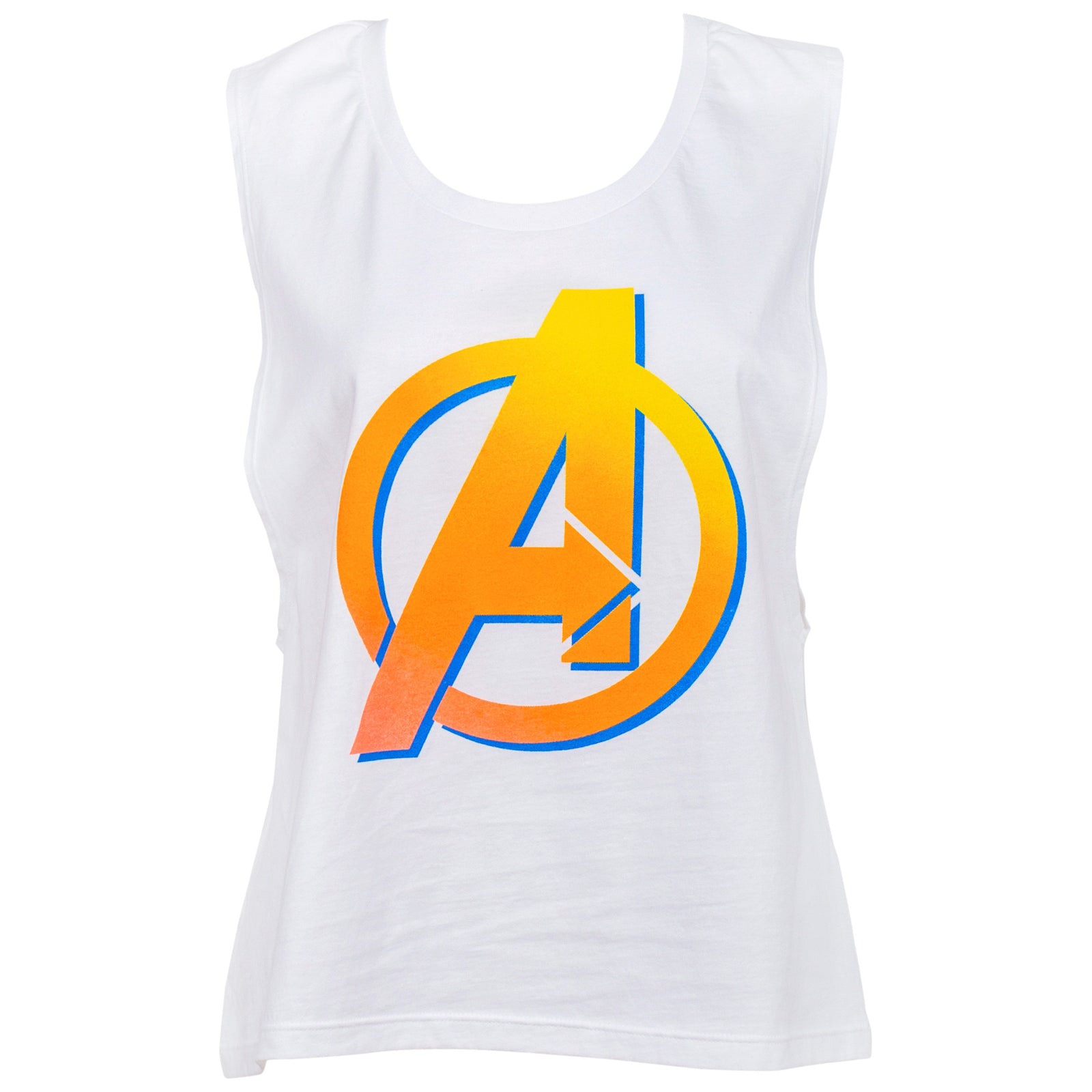 Avengers Orange Symbol Juniors Tank Top