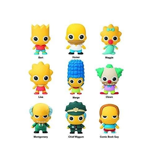 The Simpsons 3D PVC Foam Collectible Key Ring Blind Packaging