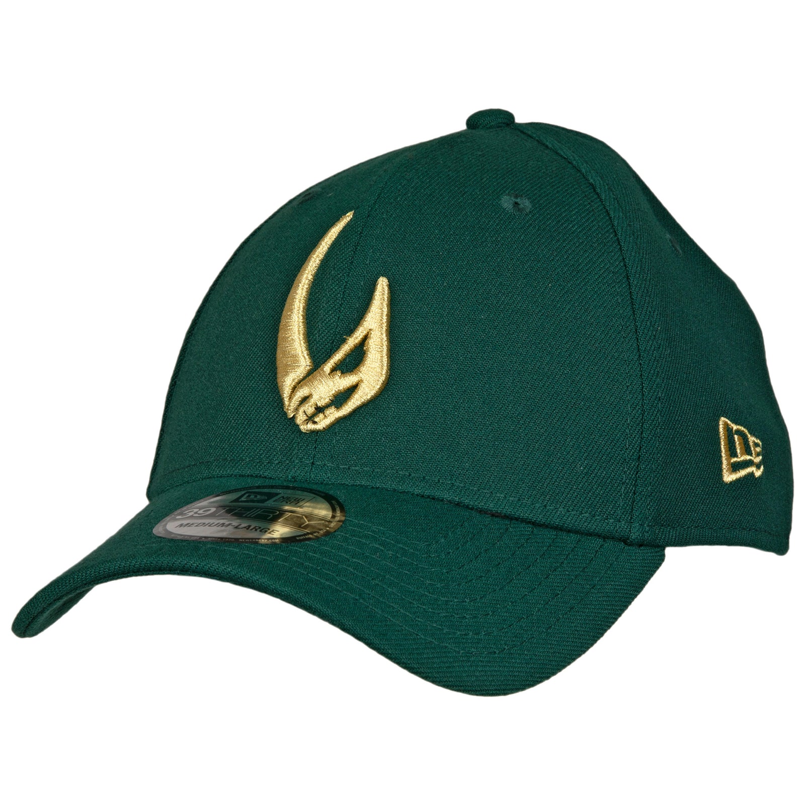Star Wars Mandalorian Mudhorn Sigil Green New Era 39Thirty Flex Fitted Hat