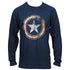 Captain America Navy Distressed Long Sleeve T-Shirt