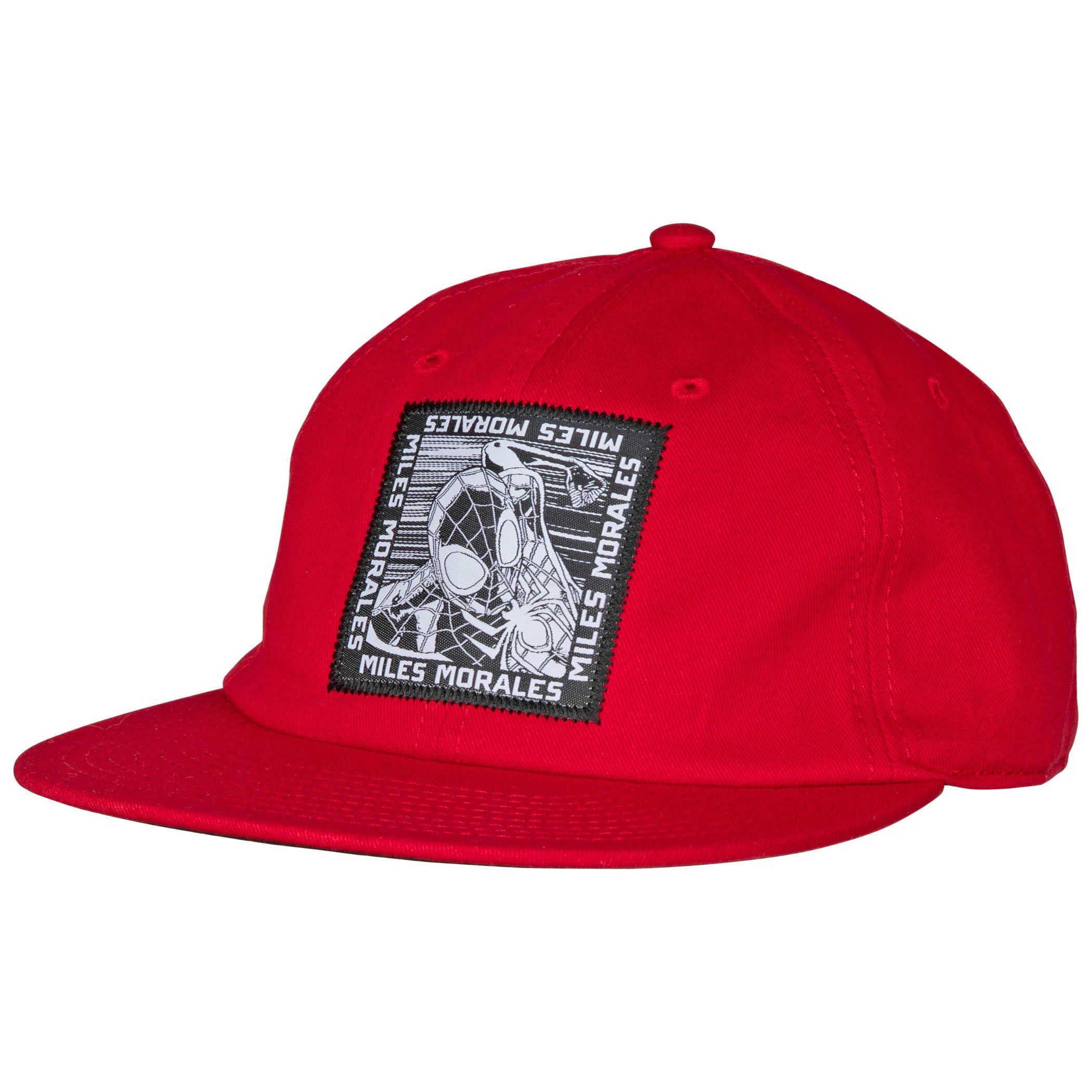 Marvel Spider-Man Miles Morales Woven Patch Slouch Flatbill Hat