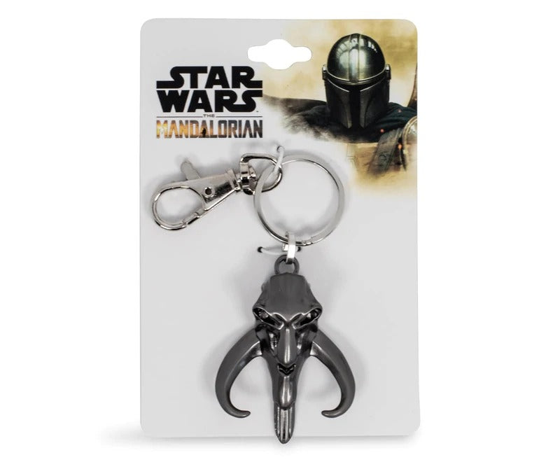 Star Wars Mandalorian Mythosaur Logo 3D Flat Back Heavy Duty Metal Car Keychain