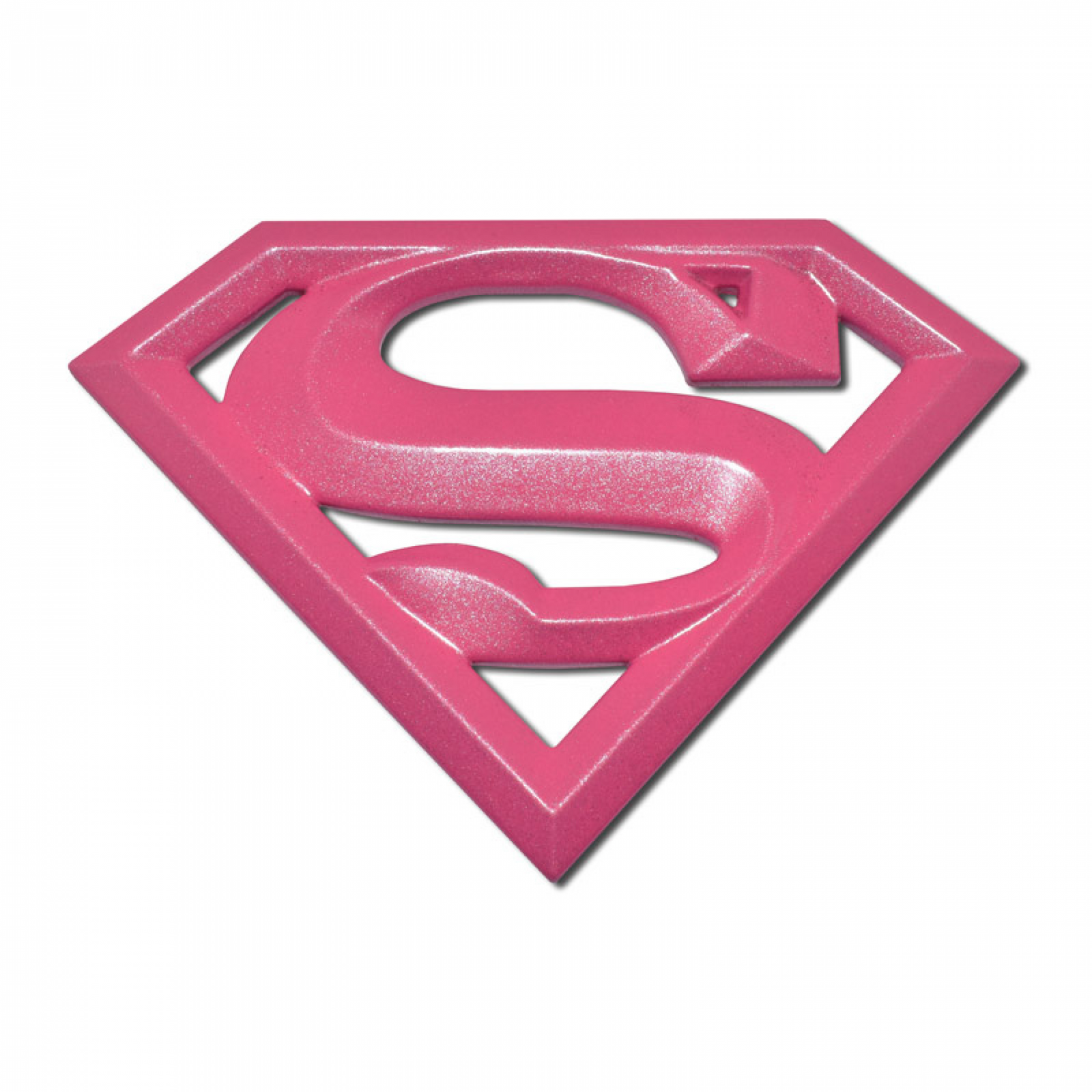 Supergirl Symbol Hot Pink Chrome Plated Emblem