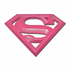 Supergirl Symbol Hot Pink Chrome Plated Emblem