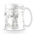 Star Wars AT-AT Fighter Diagram 11 oz. Ceramic Mug