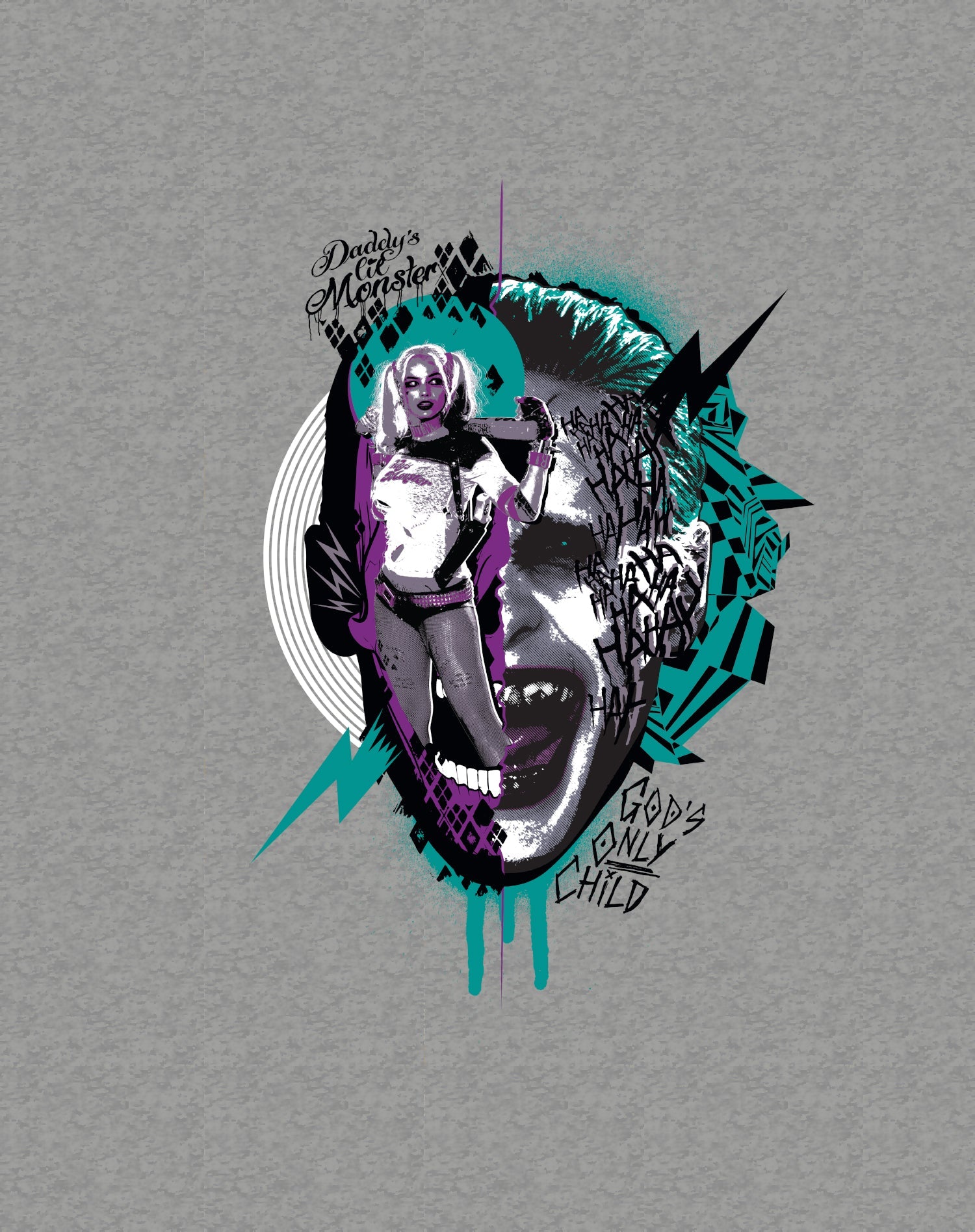DC Comics Suicide Squad Joker-Harley Quinn Collage Official Sweatshirt