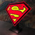 Superman Symbol Illuminated Table Lamp Or Mountable Wall Art With Dimmer