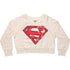 DC Comics Superman and Supergirl Symbol Crop Top Sweater