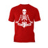 Halloween Day Of The Dead Namaste Lotus Skeleton Stencil Official Men's T-shirt