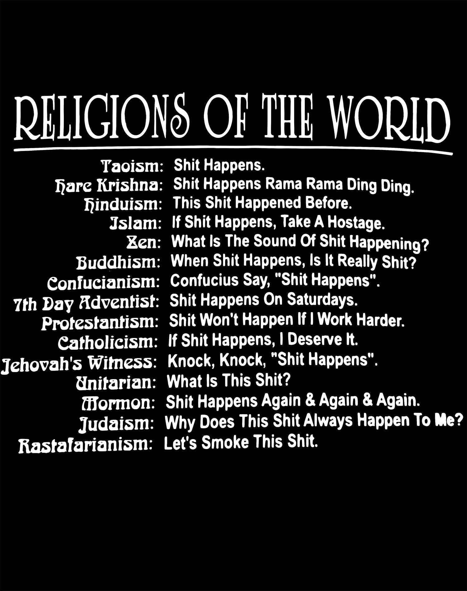 UA Just for Lolz Religions of the World Men's T-shirt ()