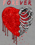 Valentine Graphic Bleeding Sparkle Heart Wild Love Forever Men's T-shirt