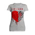 Valentine Graphic Bleeding Sparkle Heart Wild Love Forever Women's T-shirt