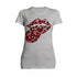 Valentine Retro Leopard Kiss & Rock 'n' Roll Playful Tongue Women's T-shirt