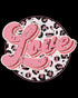 Valentine Retro Leopard Print Chic 70's Record Love Women's T-shirt