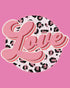 Valentine Retro Leopard Print Chic 70's Record Love Women's T-shirt