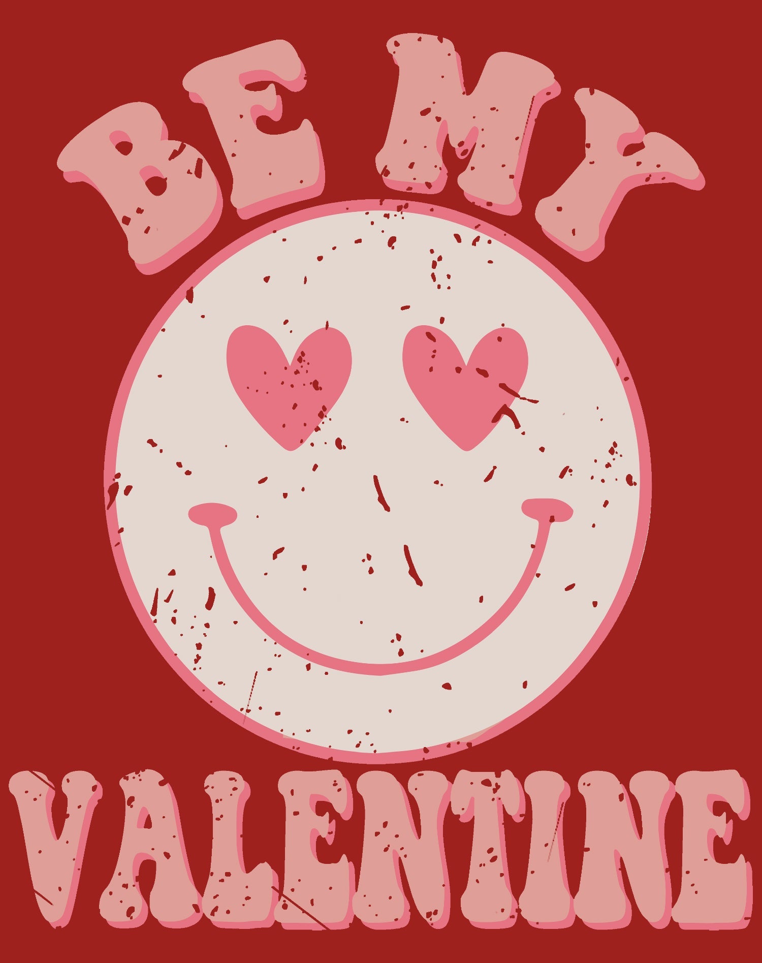 Valentine Retro Love Vintage Cute Heart Face Men's T-shirt