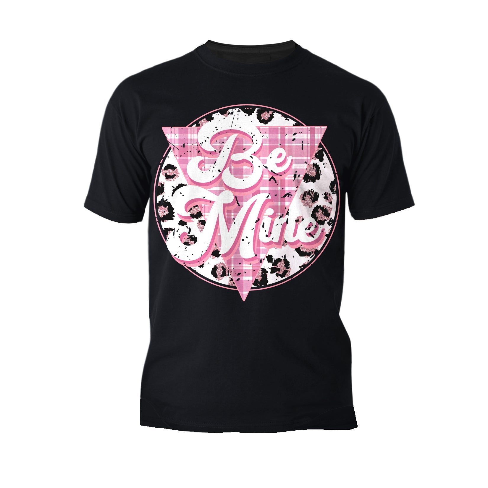 Valentine Retro Vintage Animal Print Pink & Sassy Disc Men's T-shirt