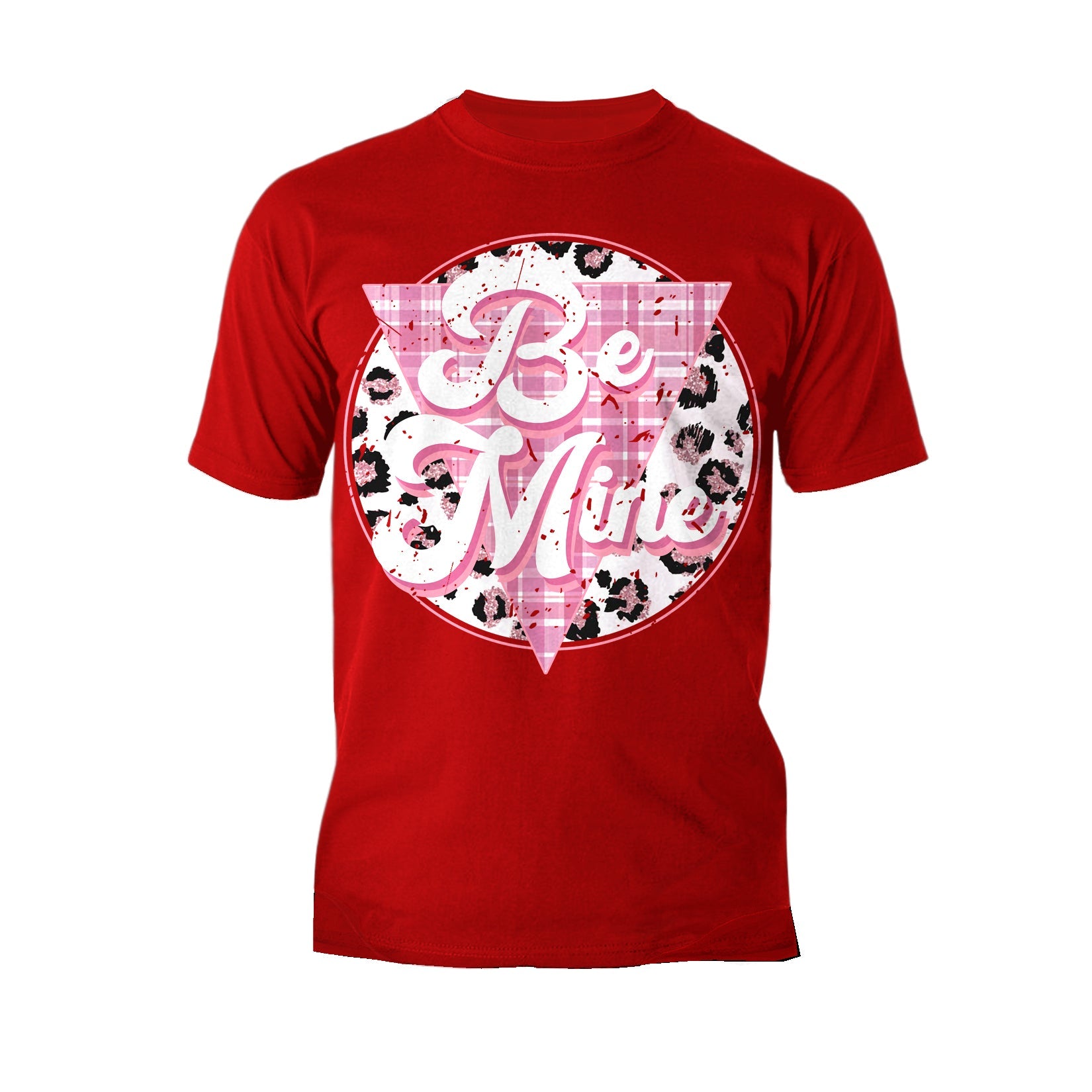 Valentine Retro Vintage Animal Print Pink & Sassy Disc Men's T-shirt