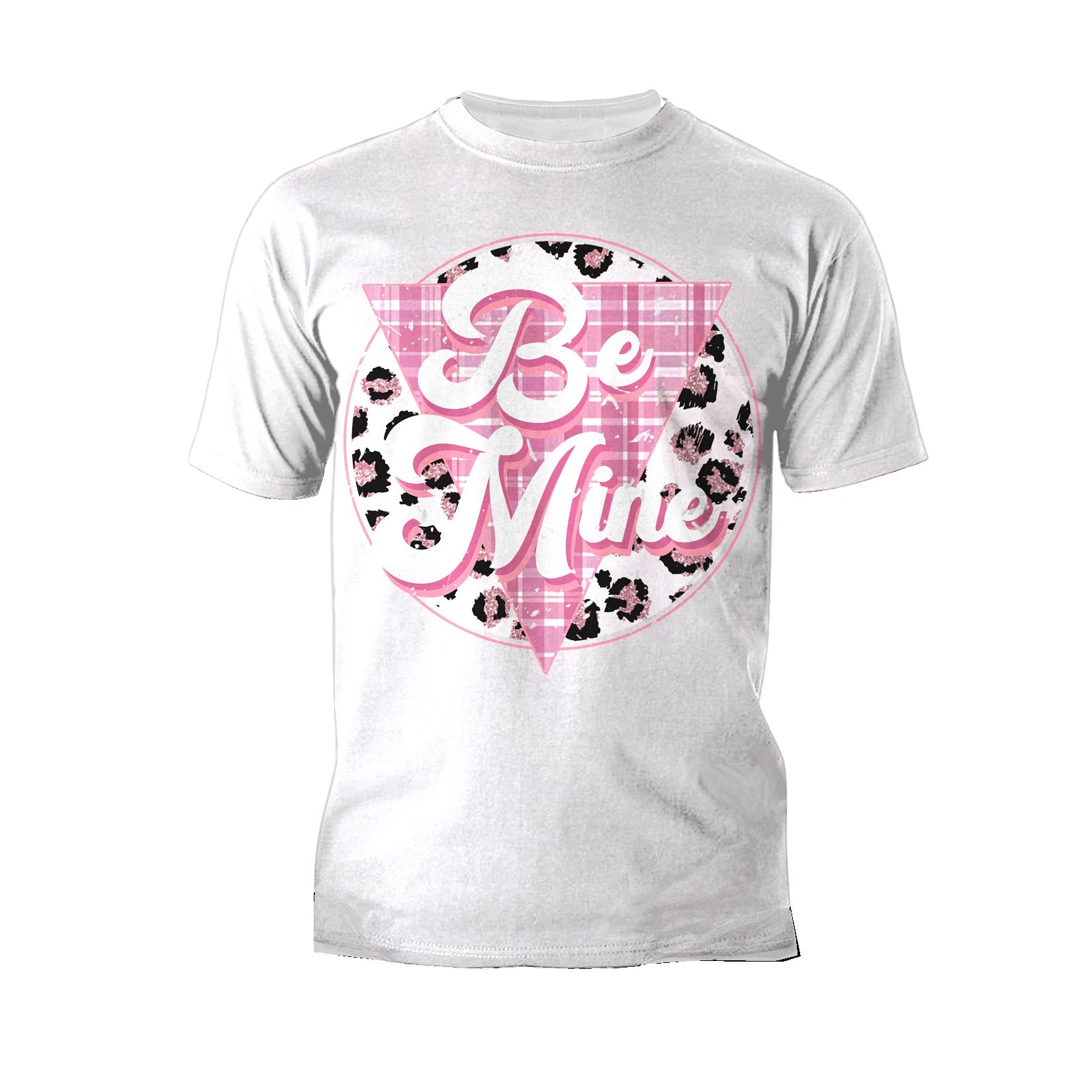 Valentine Retro Vintage Animal Print Pink & Sassy Disc Men's T-shirt