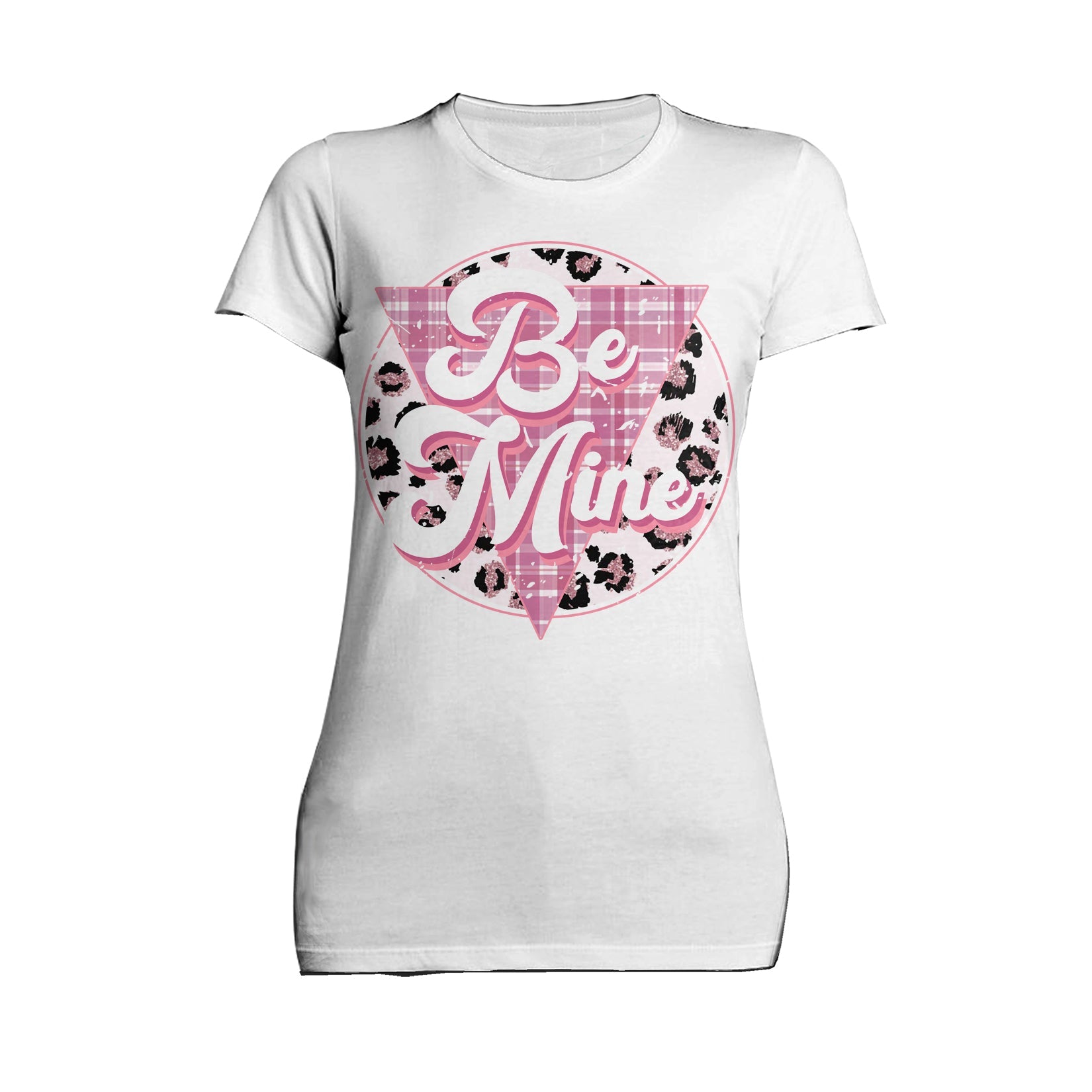 Valentine Retro Vintage Animal Print Pink & Sassy Disc Women's T-shirt