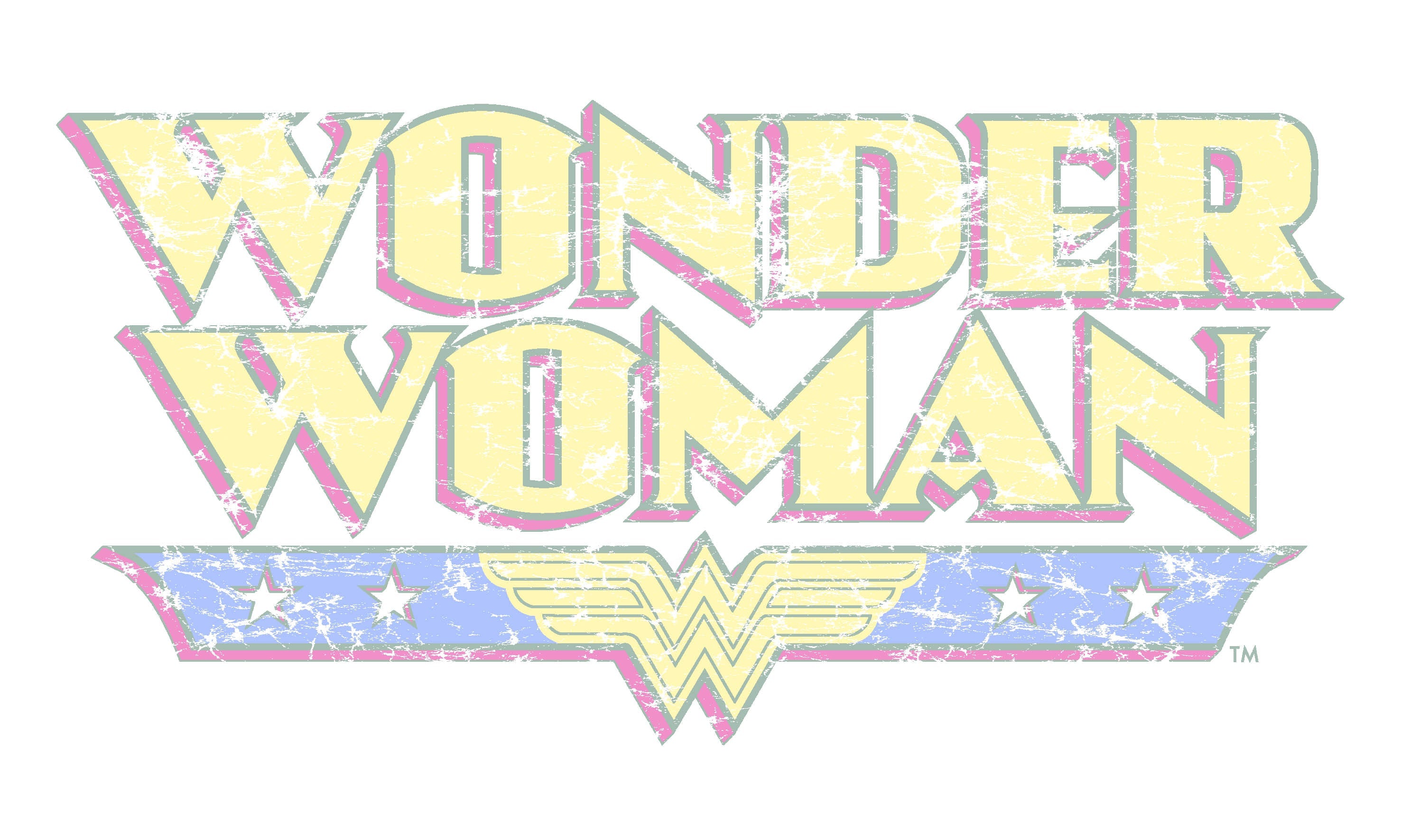 DC Comics Wonder Woman Logo Vintage Official Men's T-shirt ()