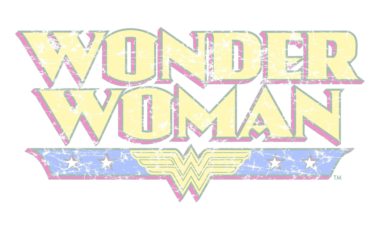 DC Comics Wonder Woman Logo Vintage Official Men's T-shirt ()