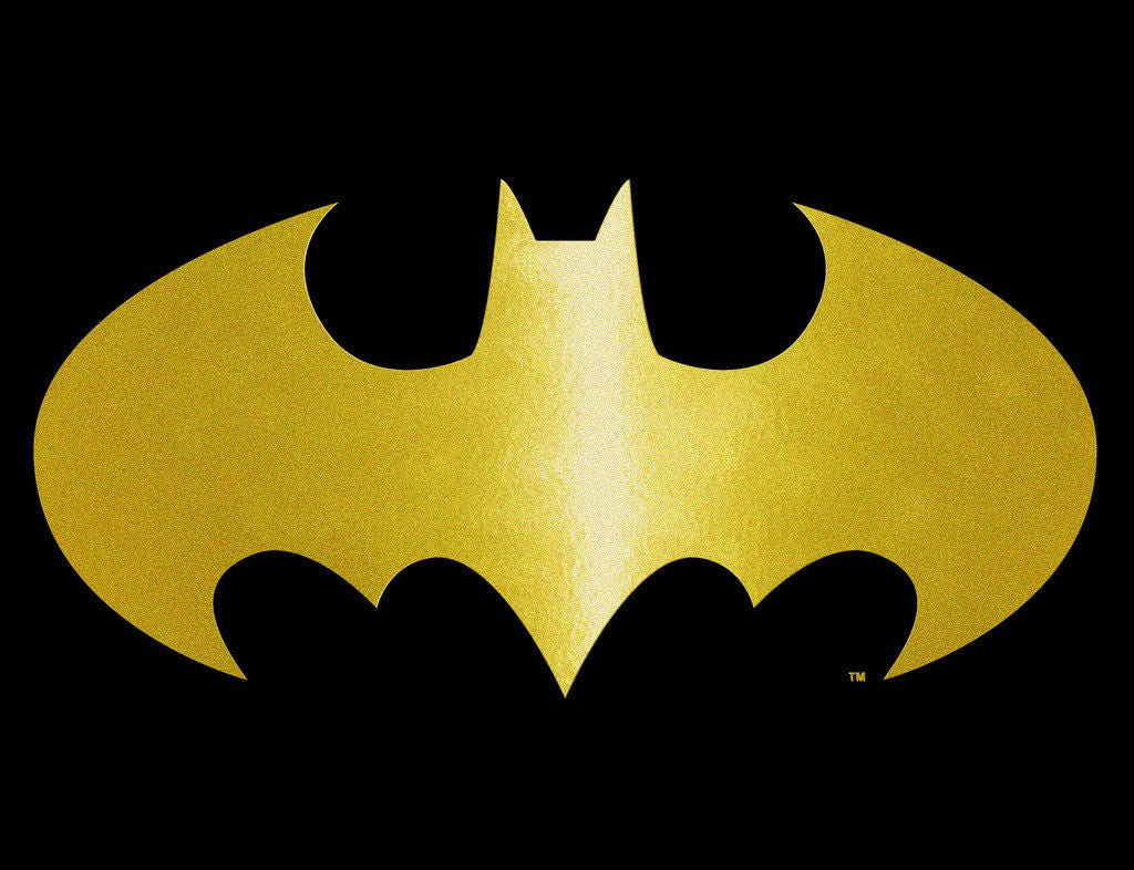 DC Comics Batman Logo Classic Metallic Official Men's T-shirt ()