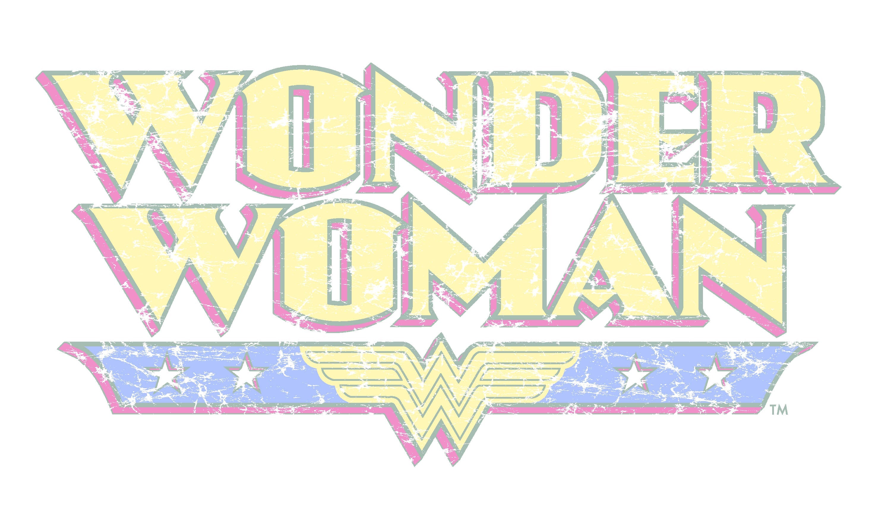 DC Comics Wonder Woman Logo Vintage Official Women's T-shirt ()