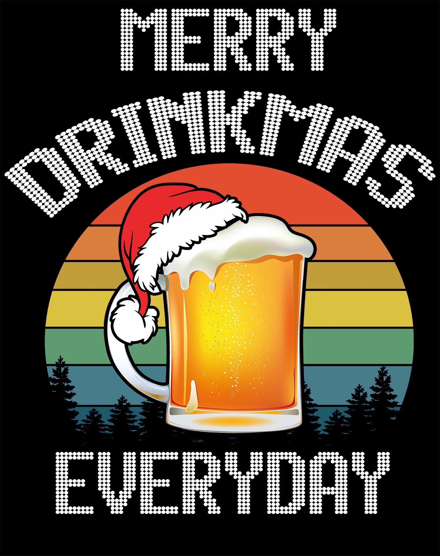 Christmas Beer Lover Merry Drinkmas Funny Dad Joke Meme Xmas Men's T-Shirt