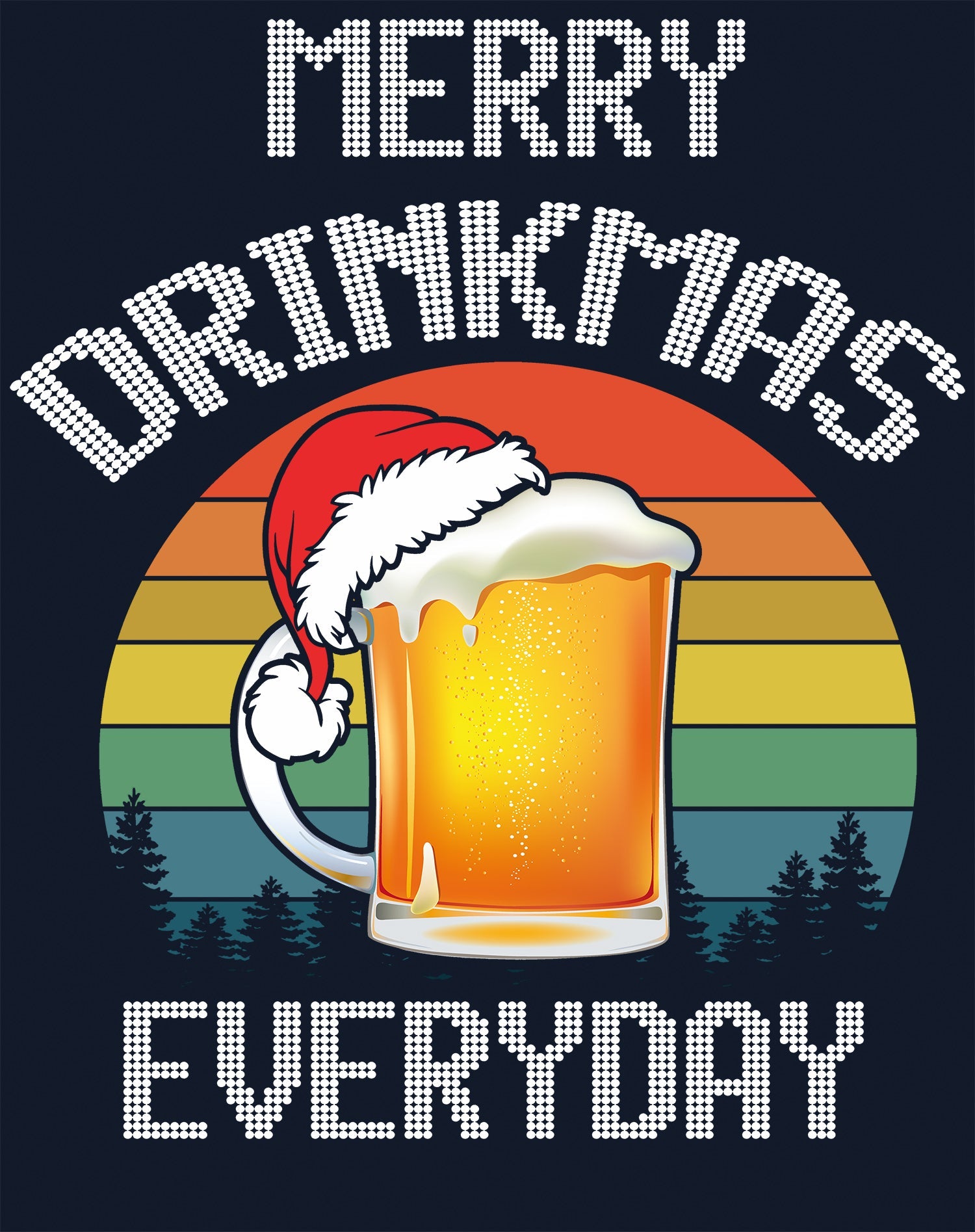 Christmas Beer Lover Merry Drinkmas Funny Dad Joke Meme Xmas Men's T-Shirt