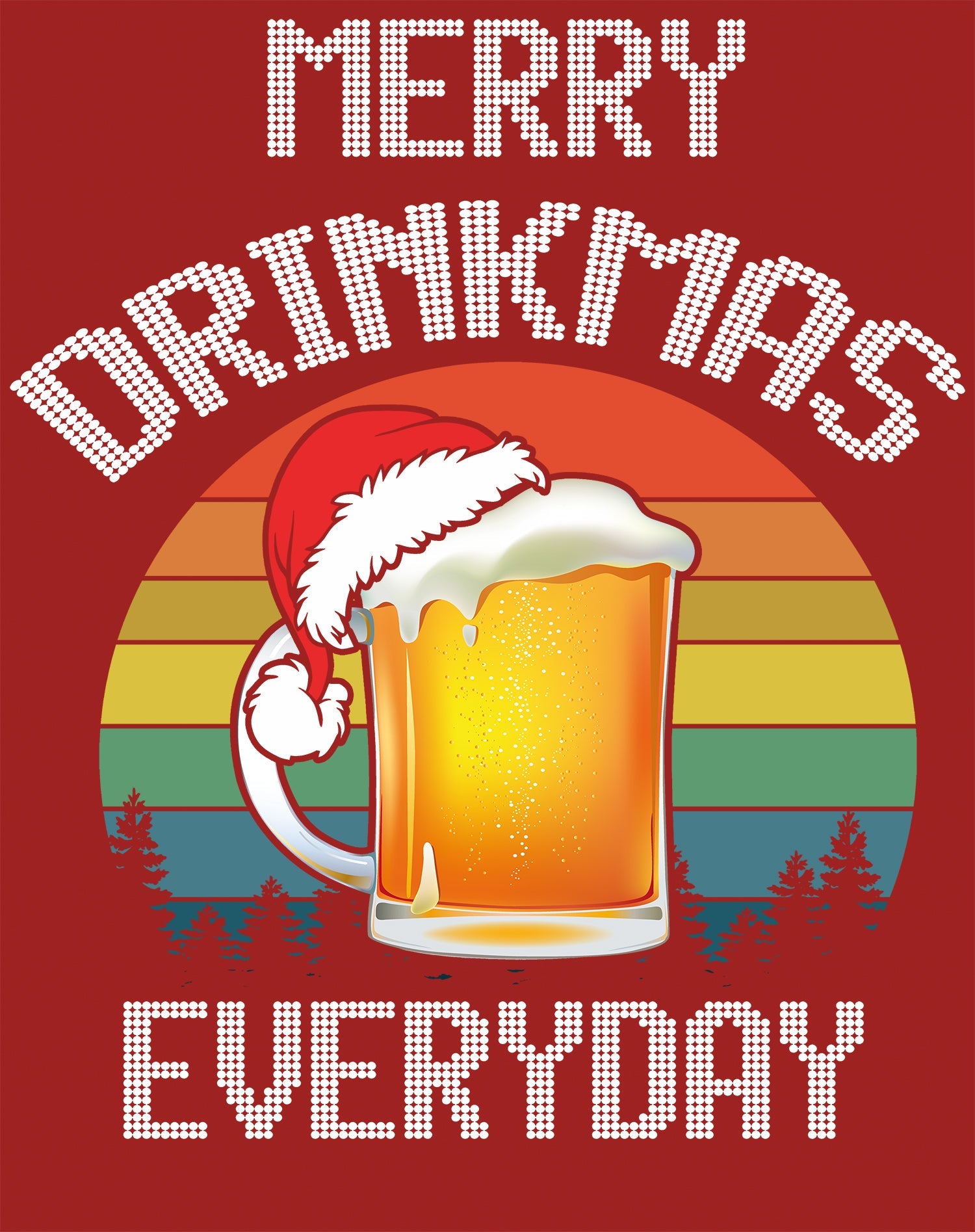 Christmas Beer Lover Merry Drinkmas Funny Dad Joke Meme Xmas Unisex Sweatshirt