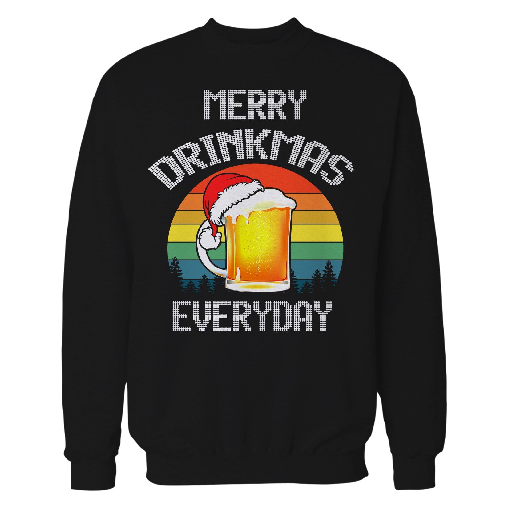 Christmas Beer Lover Merry Drinkmas Funny Dad Joke Meme Xmas Unisex Sweatshirt