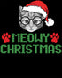 Christmas Cat Lover Santa Hat Glasses Paws Cute Pet Xmas Women's T-Shirt