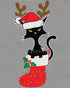 Christmas Cat Lover Santa Hat Stocking Vintage Fun Sweet Lol Women's T-Shirt