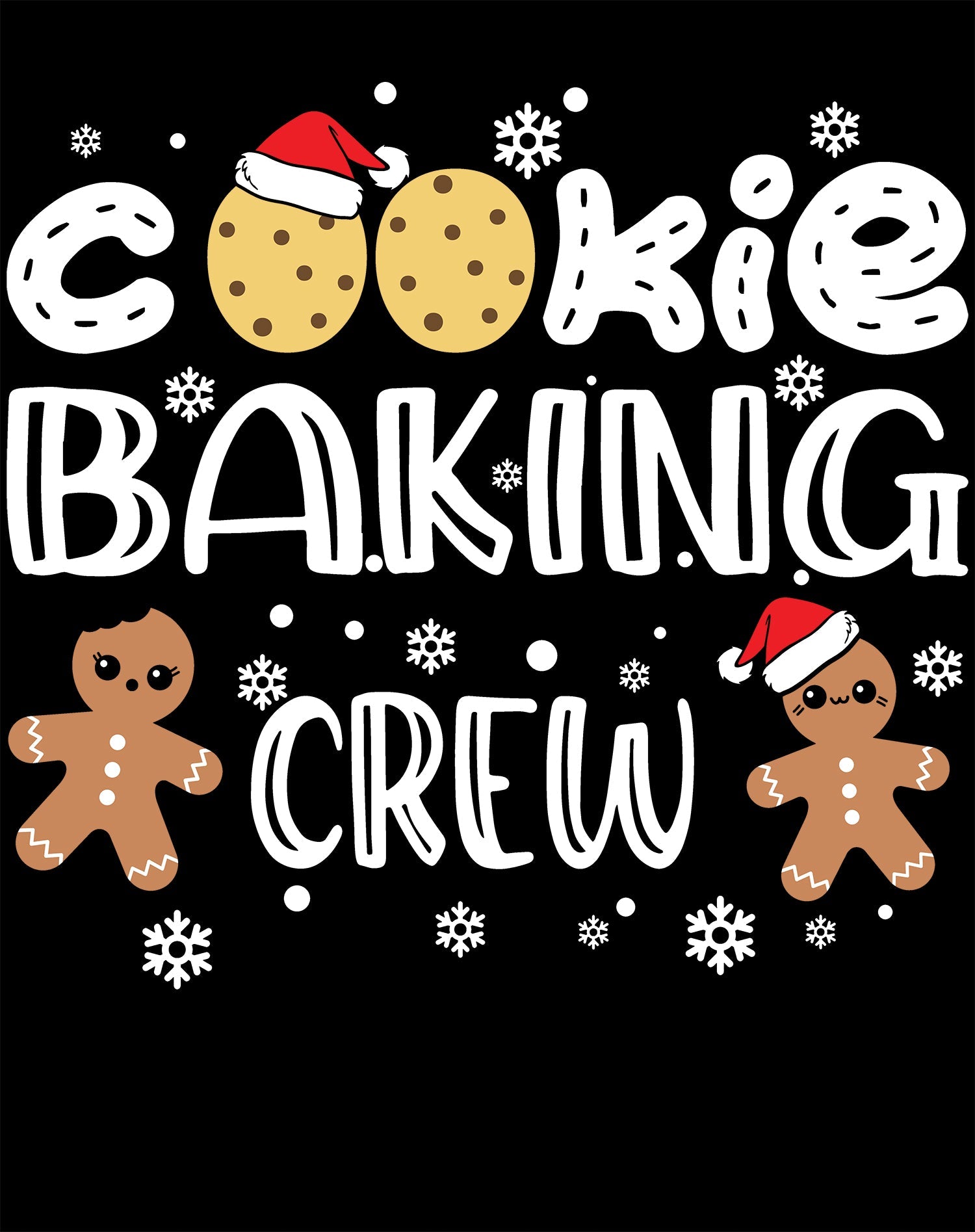 Christmas Cookie Baking Crew Gingerbread Men Matching Family Women's T-Shirt