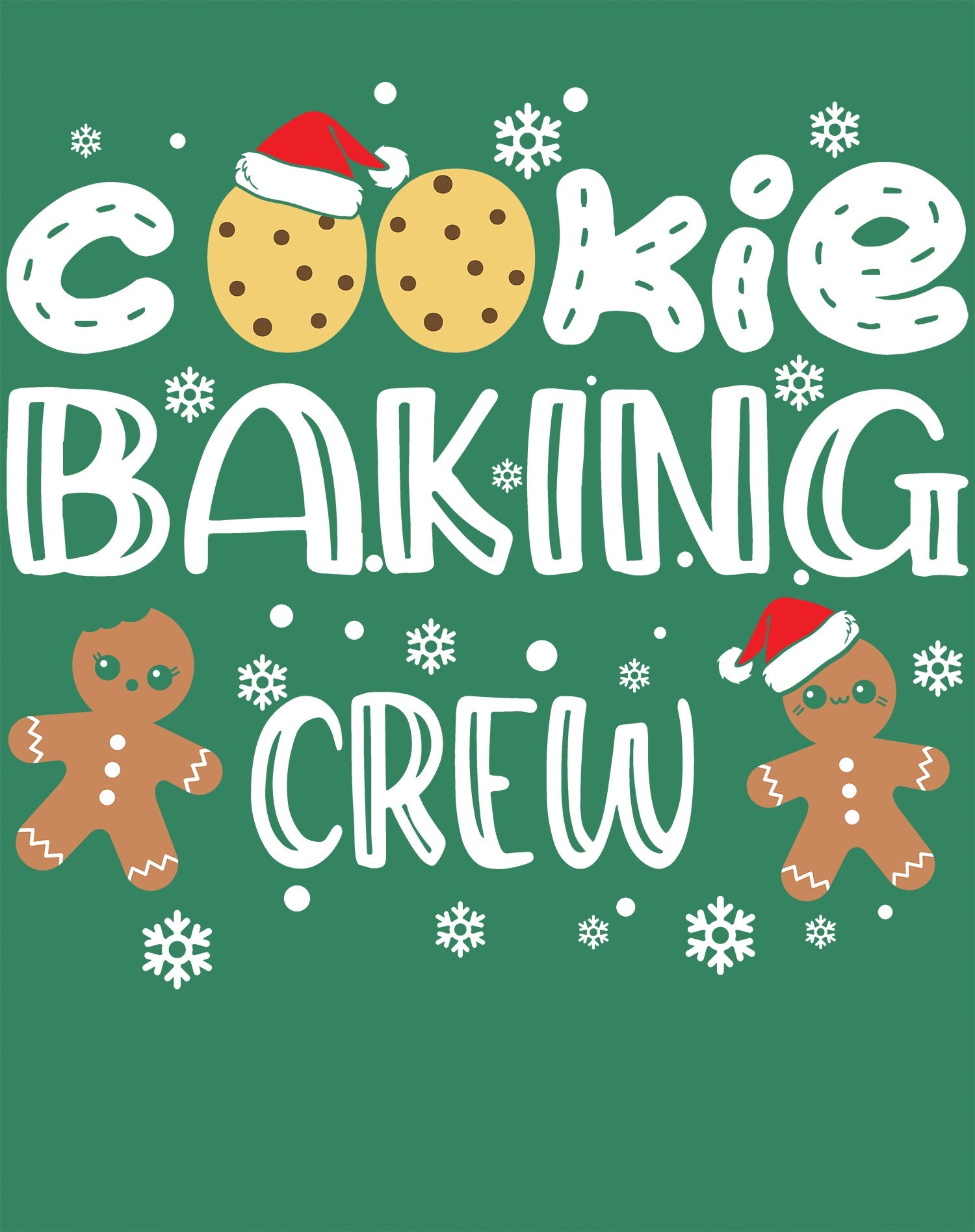 Christmas Cookie Baking Crew Gingerbread Men Matching Family Women's T-Shirt