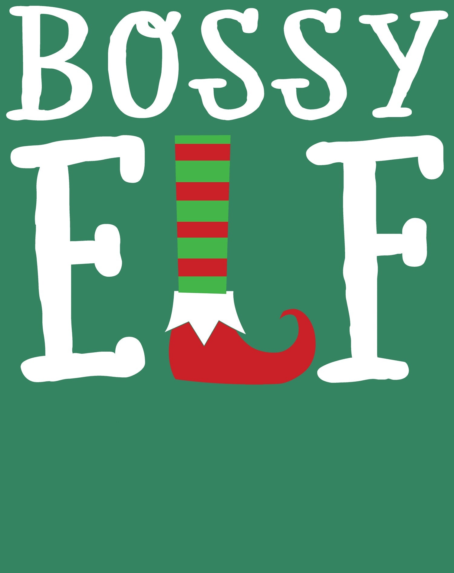 Christmas Elf Squad Bossy Meme Funny Cute Matching Family Women's T-Shirt